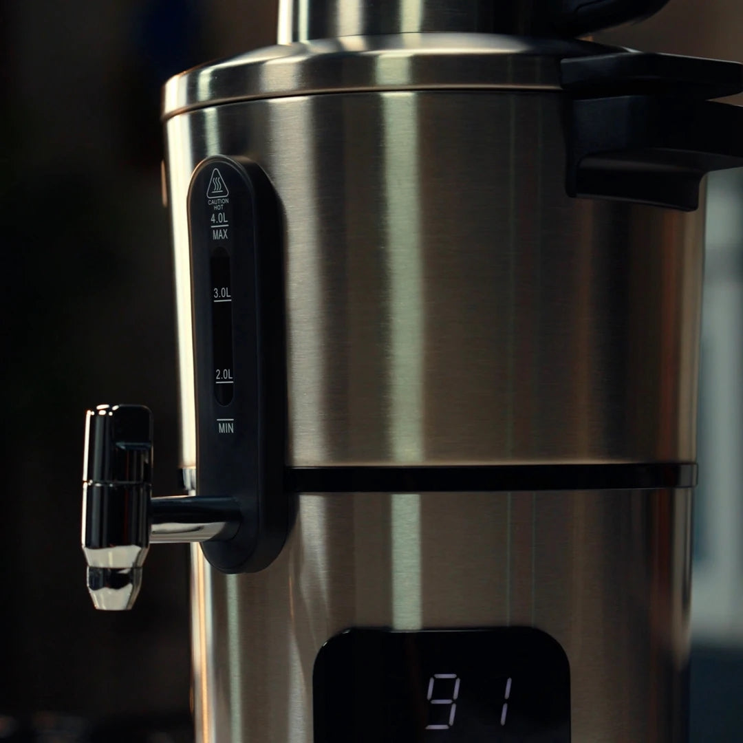 Kochmaster Samowar, Edelstahl, Warmhaltefunktion, 4.0 + 1.0 Liters, Temperaturregelung Teekocher