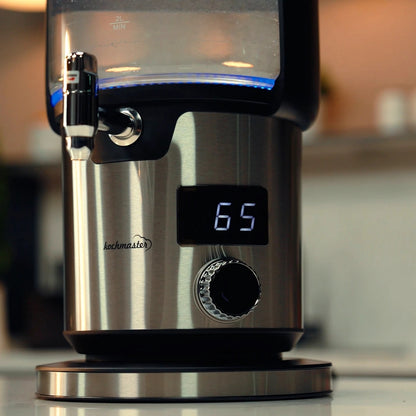 Kochmaster Glas Samowar, 4,5 - 1,1 Liter, Edelstahl, 2000W, Temperaturrregellung Teakocher