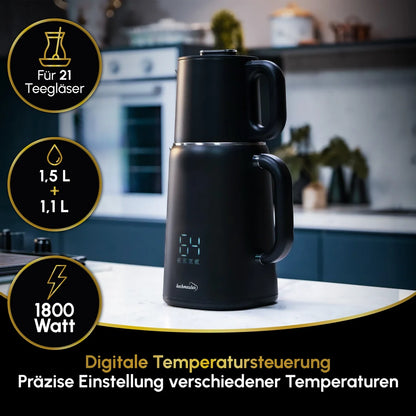 KOCHMASTER Dem Keyfi Pro Dijital Çay Makinesi 1.5L 1.1L